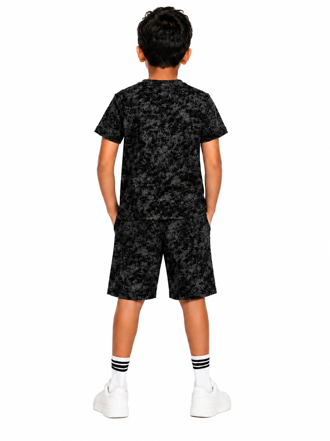 Boys Printed T-Shirt & Shorts Co-Ord Set