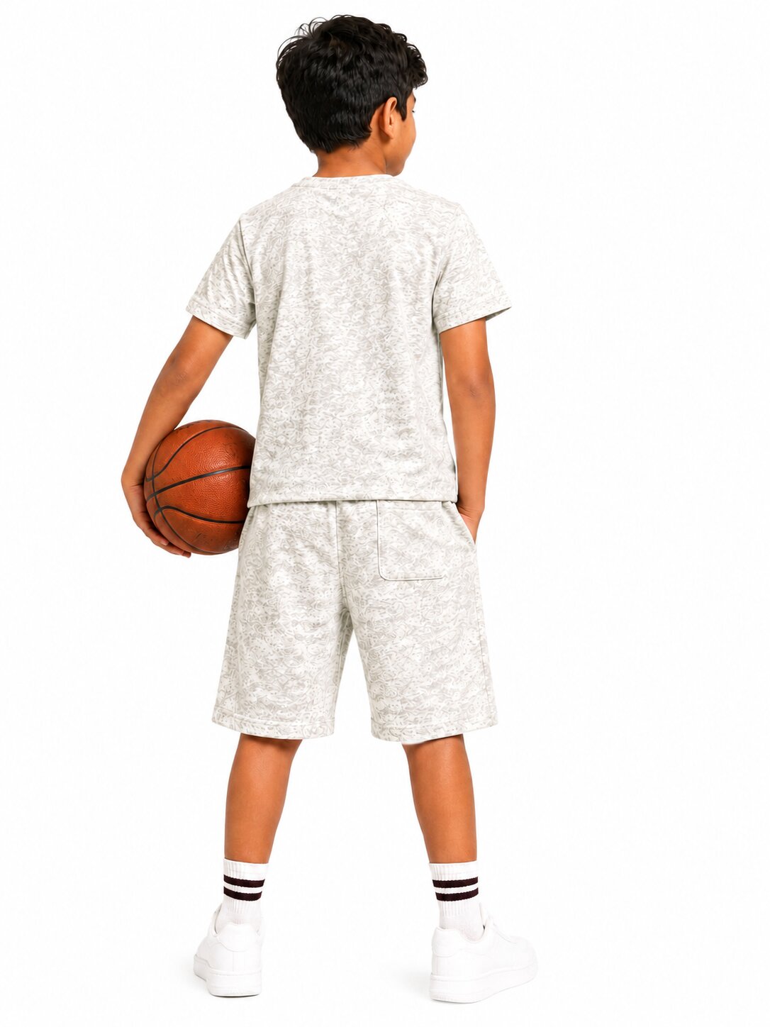Boys Printed T-Shirt & Shorts Co-Ord Set