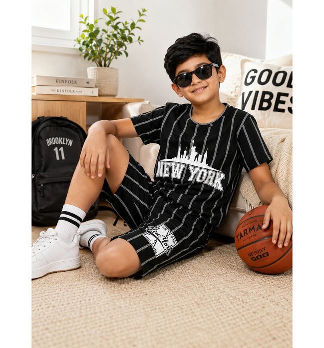 Boys New York Striped Co-ord Set