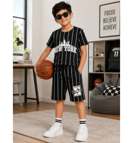 Boys New York Striped Co-ord Set