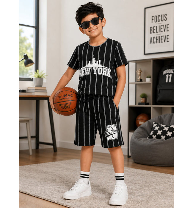 Boys New York Striped Co-ord Set