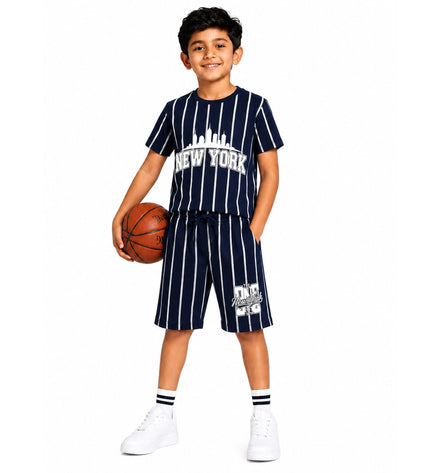 Boys New York Striped Co-ord Set