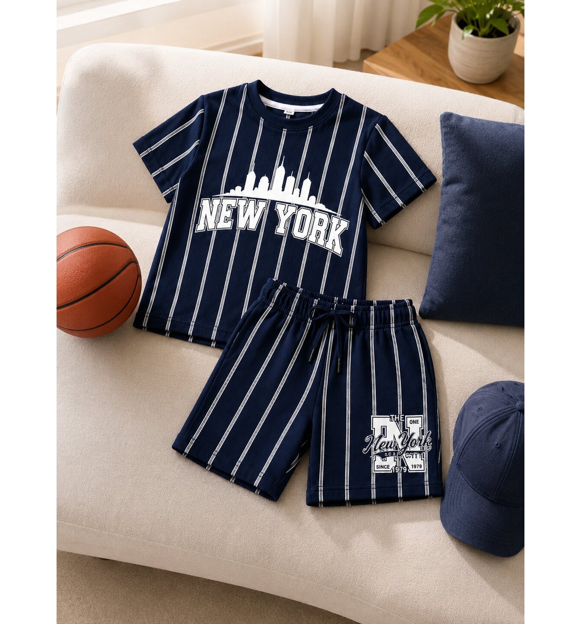 Boys New York Striped Co-ord Set