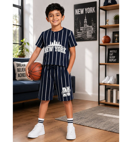 Boys New York Striped Co-ord Set
