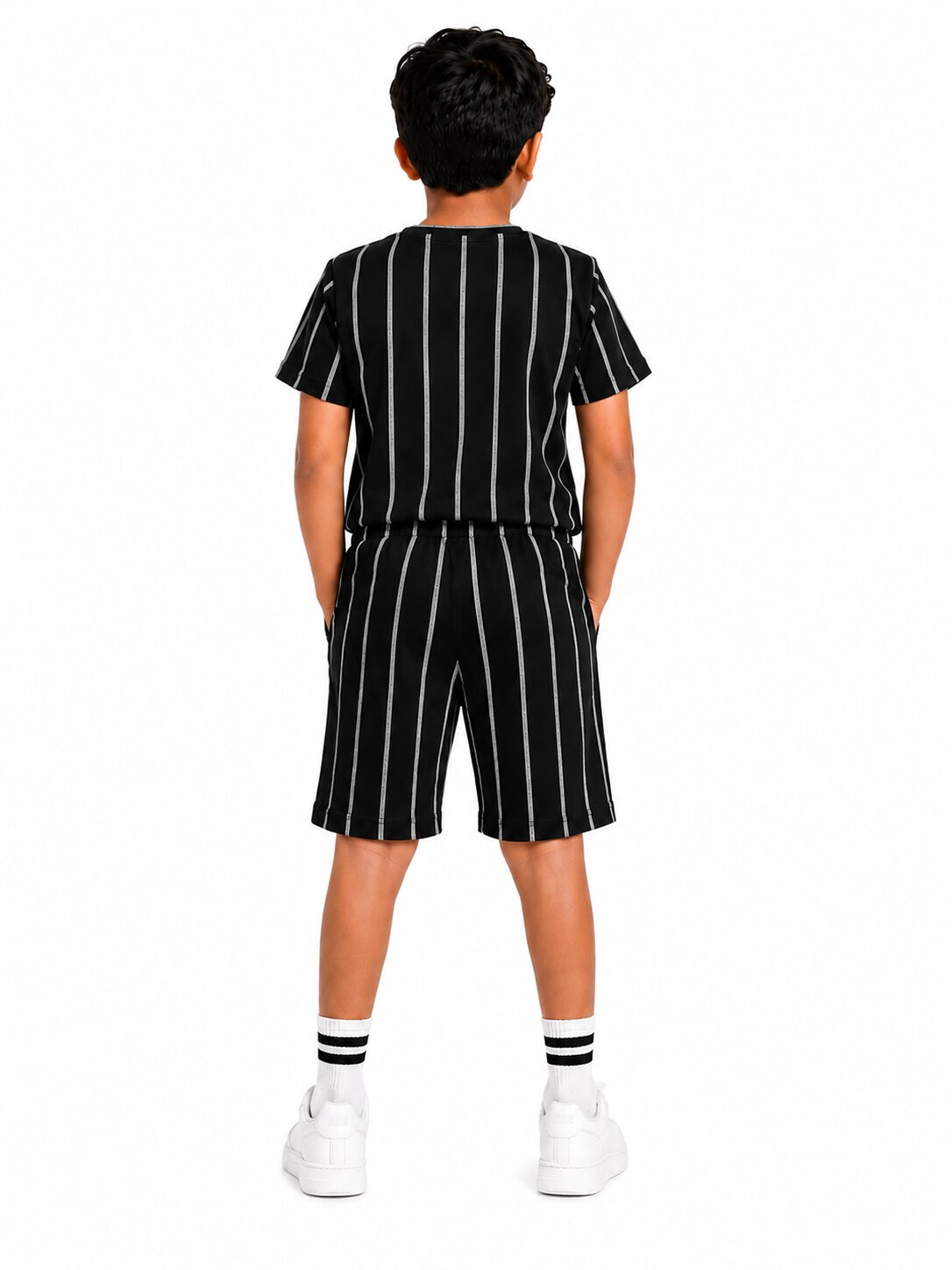 Boys Printed Regular Fit T-Shirt & Shorts Co-Ord Set