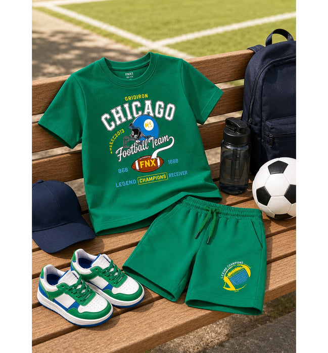 Boys Chicago Football Co-ord Set – Green