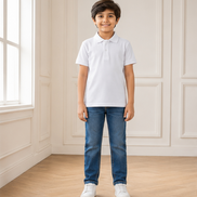 Classic White Polo Uniform T-Shirt