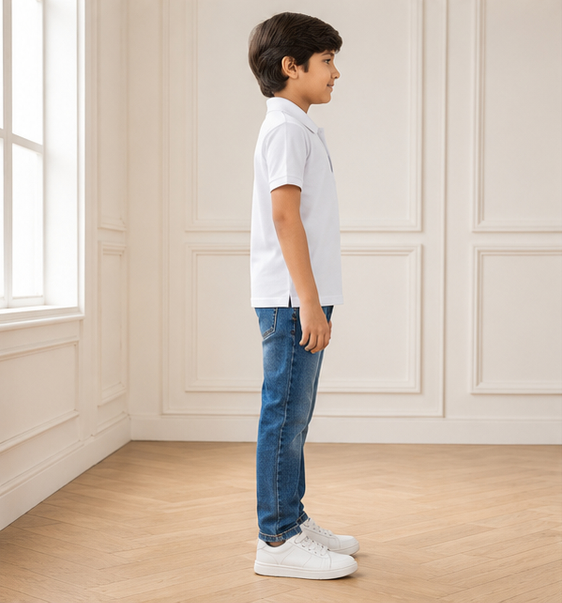 Classic White Polo Uniform T-Shirt