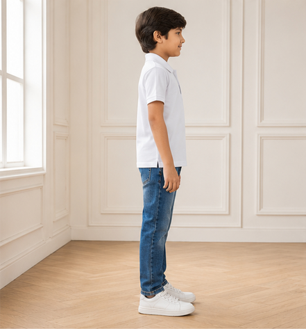 Classic White Polo Uniform T-Shirt