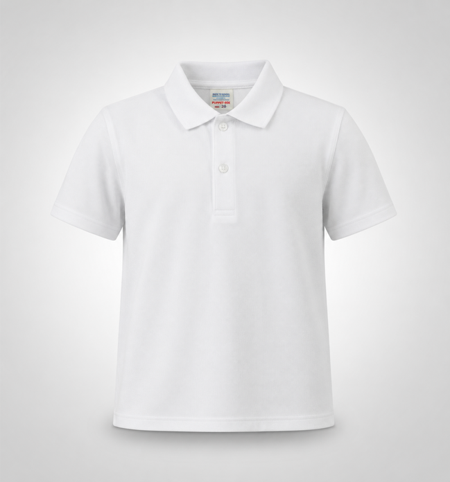 Classic White Polo Uniform T-Shirt