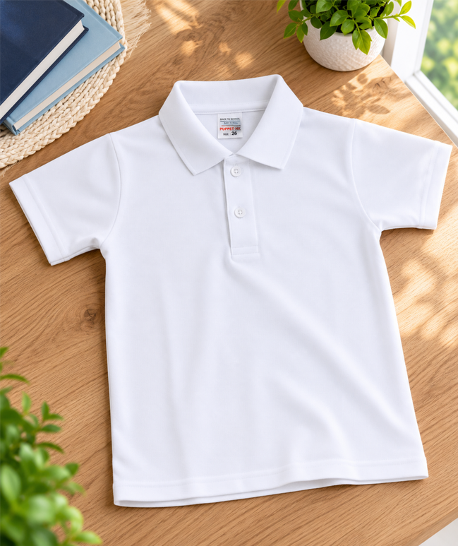 Classic White Polo Uniform T-Shirt
