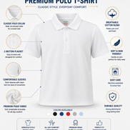 Classic White Polo Uniform T-Shirt