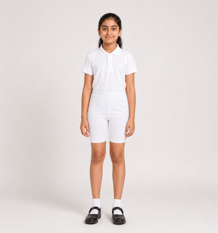 White Uniform Cycling Shorts