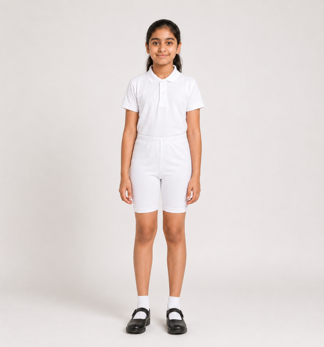 White Uniform Cycling Shorts