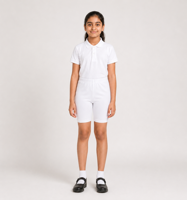 White Uniform Cycling Shorts