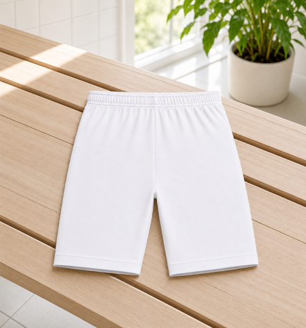 White Uniform Cycling Shorts