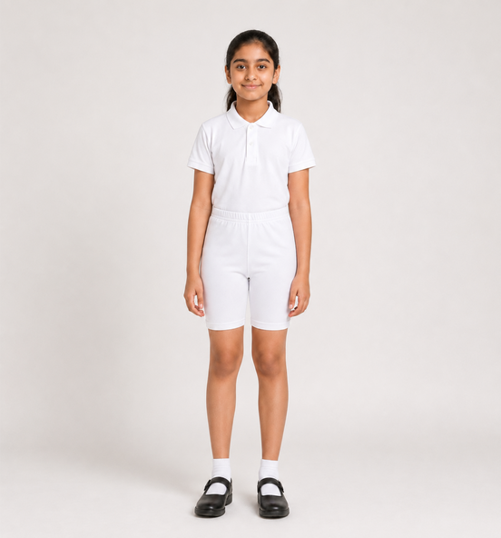 White Uniform Cycling Shorts