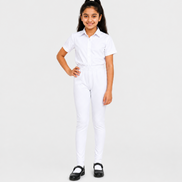 White Full-Length School Uniform Tights