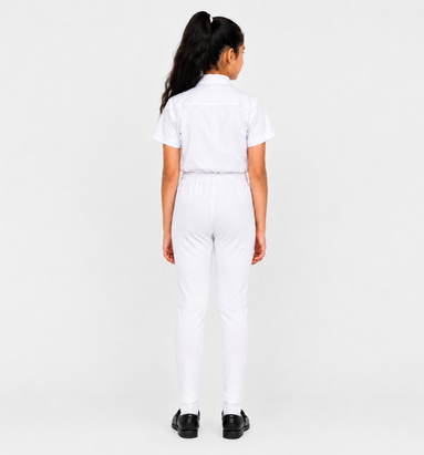 White Full-Length School Uniform Tights