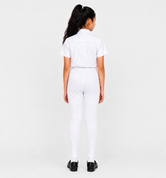 White Full-Length School Uniform Tights