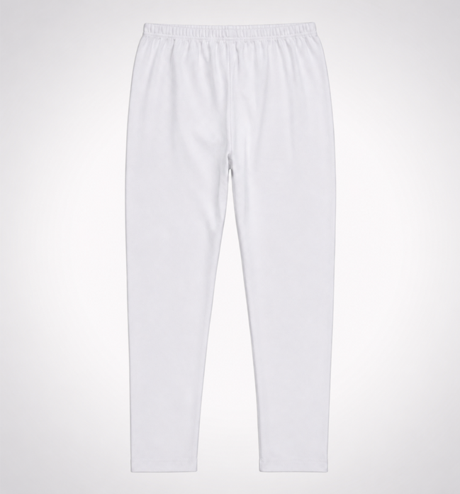 White Full-Length School Uniform Tights