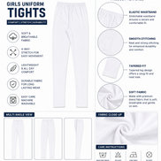 White Full-Length School Uniform Tights