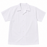 White Short-Sleeve School Uniform Top