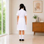 White Pleated School Uniform Skirt