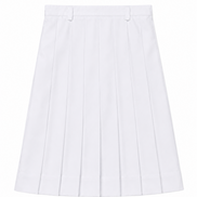 White Pleated School Uniform Skirt