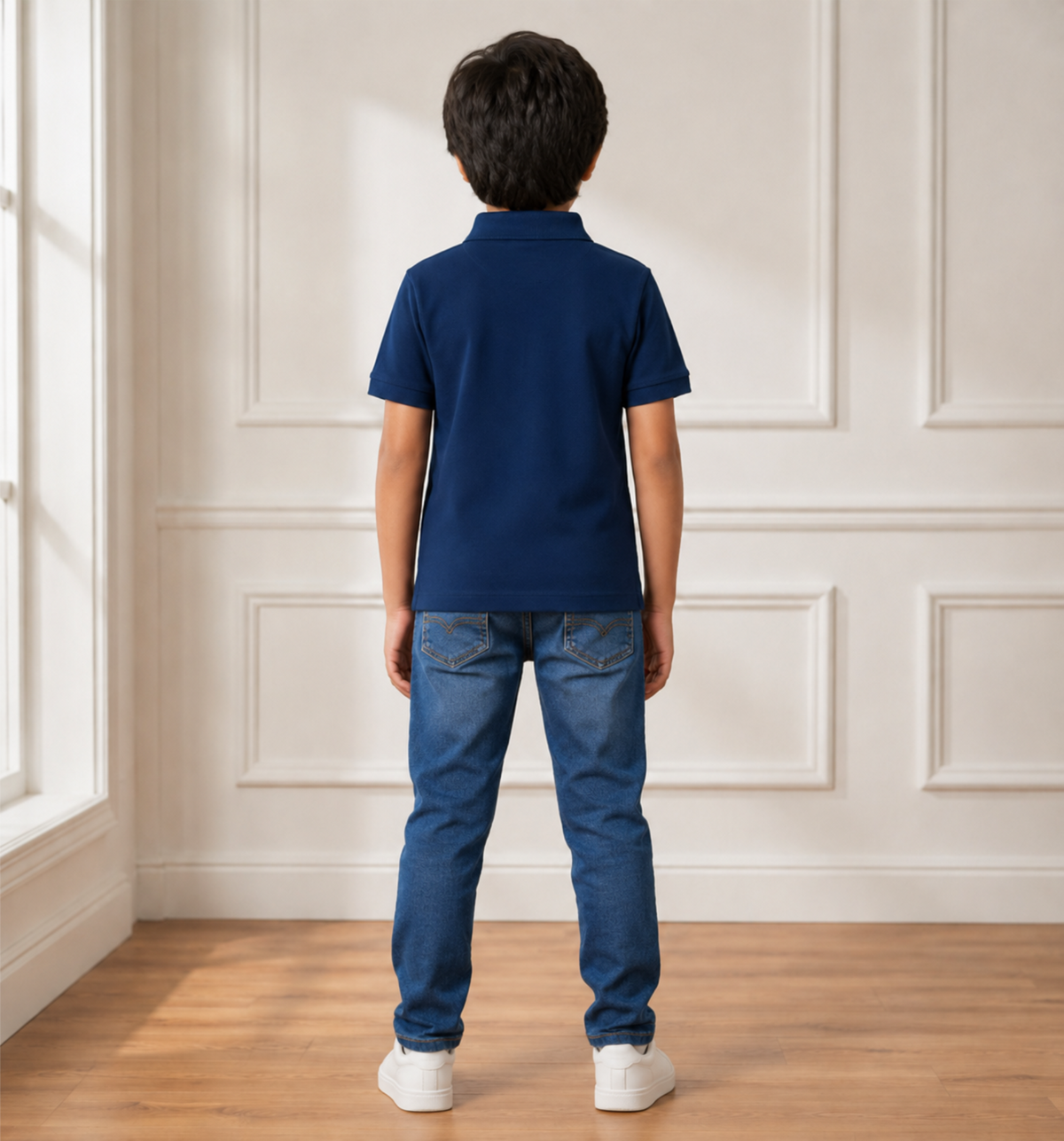 Navy Blue Polo Uniform T-Shirt