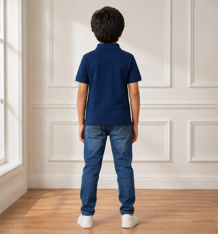 Navy Blue Polo Uniform T-Shirt