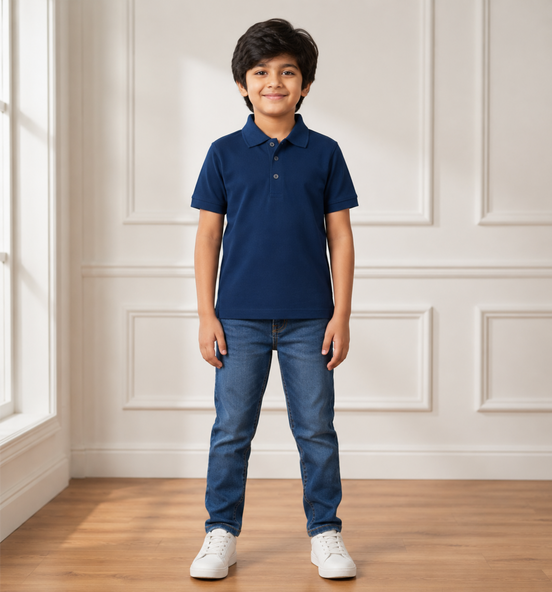 Navy Blue Polo Uniform T-Shirt