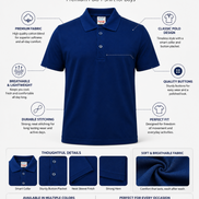 Navy Blue Polo Uniform T-Shirt