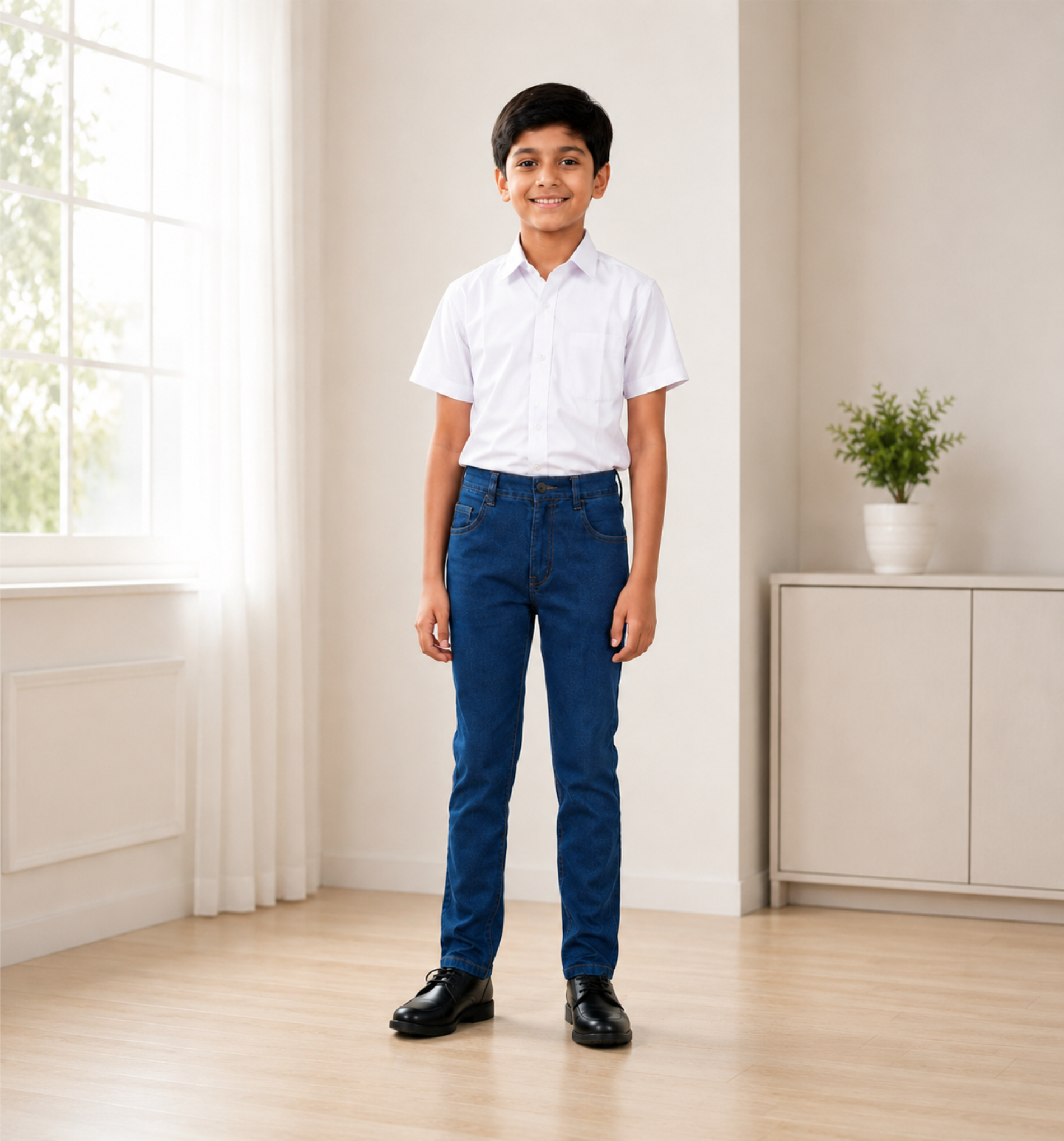 Blue Denim Uniform Jeans