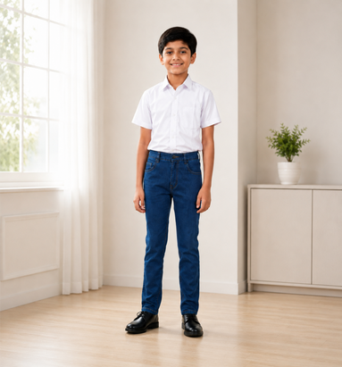 Blue Denim Uniform Jeans