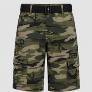Boys’ Camouflage Cargo Bermuda Shorts with Belt