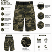 Boys’ Camouflage Cargo Bermuda Shorts with Belt