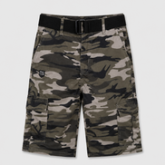 Boys’ Camouflage Cargo Bermuda Shorts with Belt