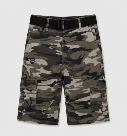 Boys’ Camouflage Cargo Bermuda Shorts with Belt