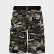 Boys’ Camouflage Cargo Bermuda Shorts with Belt