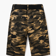 Boys’ Camouflage Cargo Bermuda Shorts with Belt