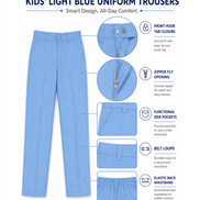Light Blue School Uniform Trousers
