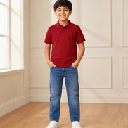 Maroon Polo Uniform T-Shirt