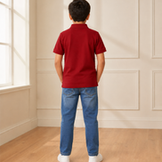 Maroon Polo Uniform T-Shirt