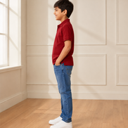 Maroon Polo Uniform T-Shirt