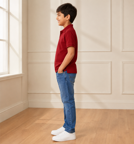 Maroon Polo Uniform T-Shirt