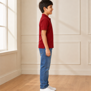 Maroon Polo Uniform T-Shirt