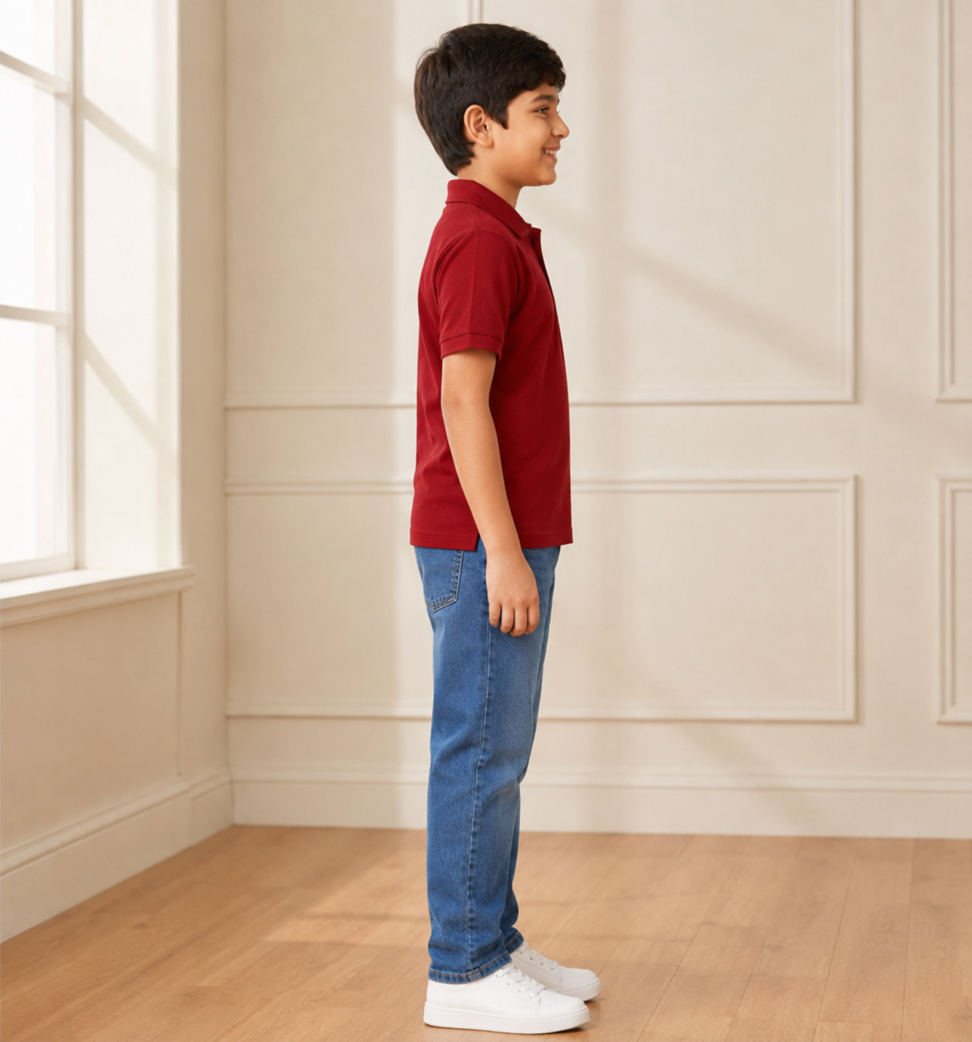 Maroon Polo Uniform T-Shirt