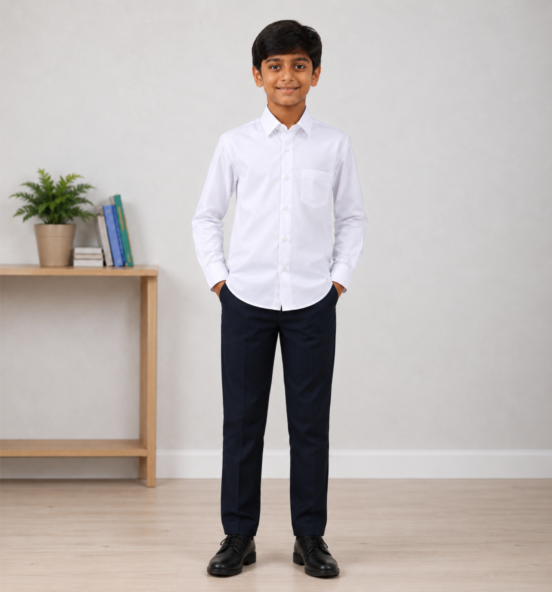 White Uniform Full Sleeves Shirt