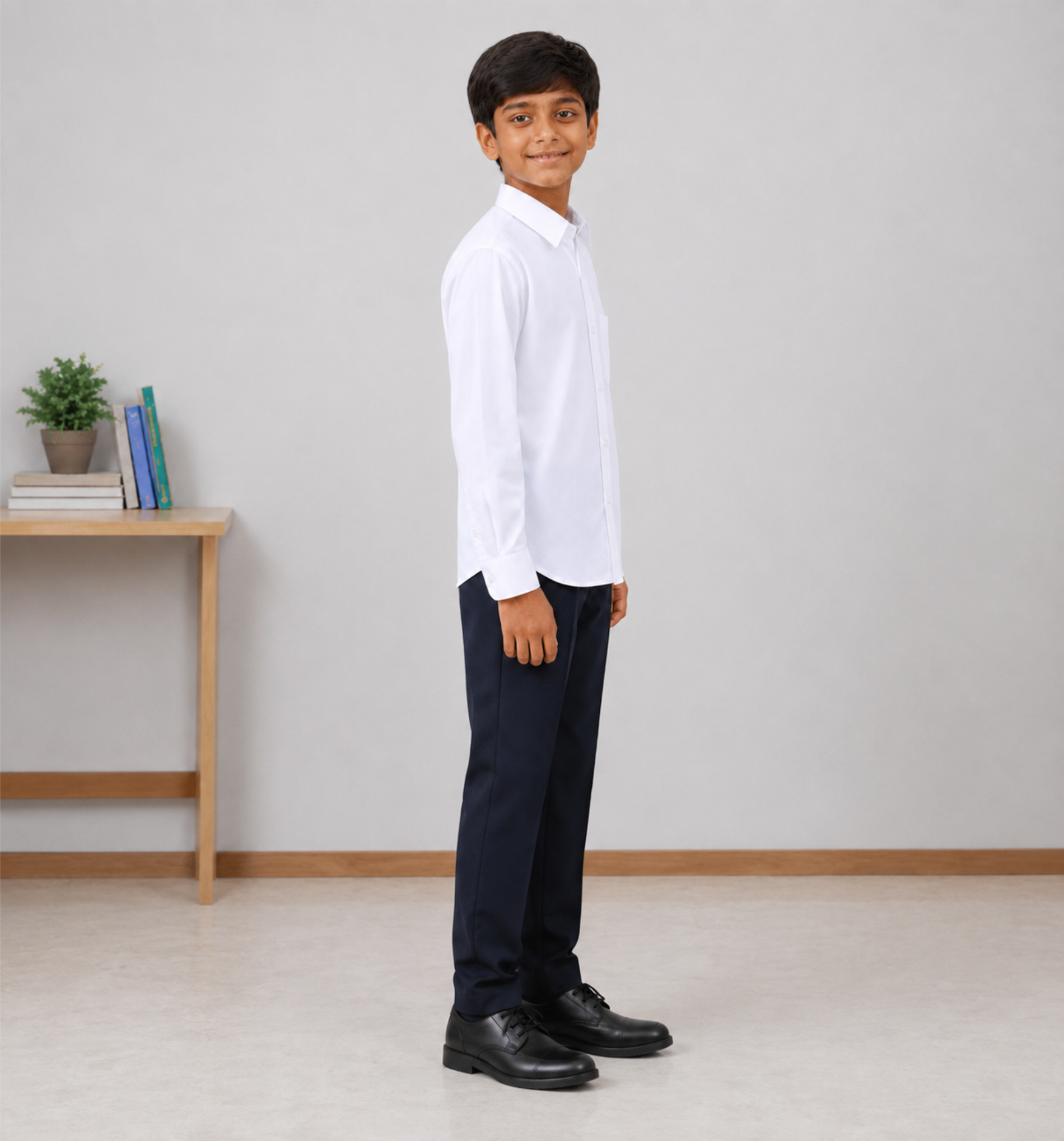 White Uniform Full Sleeves Shirt